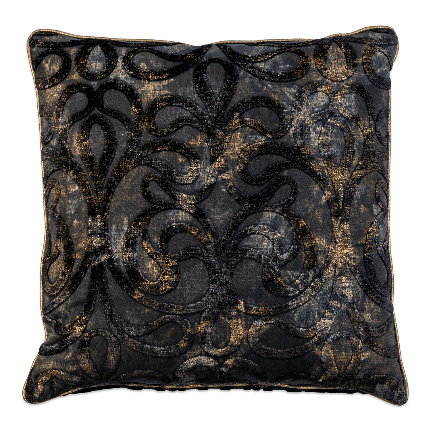 Black and Gold Throw Pillow