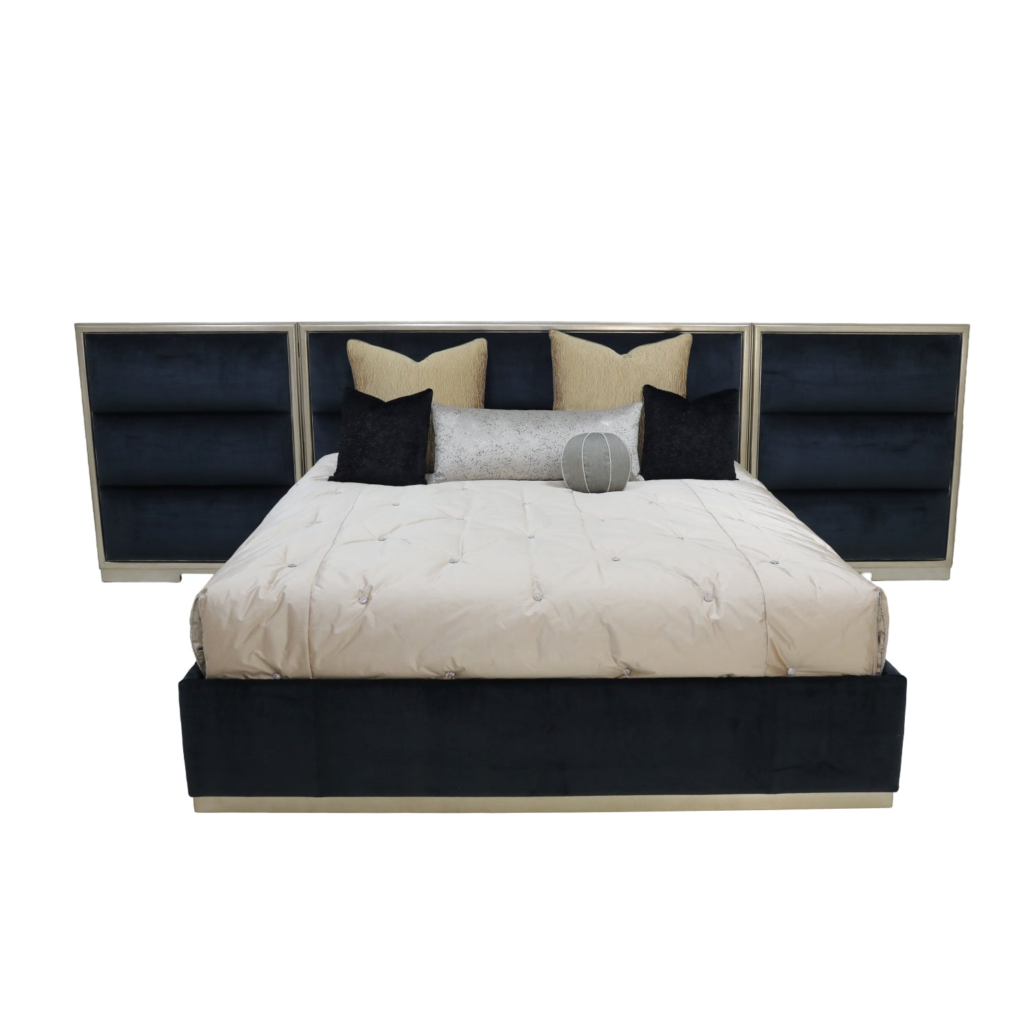 Cama contemporánea Palo Alto con paneles