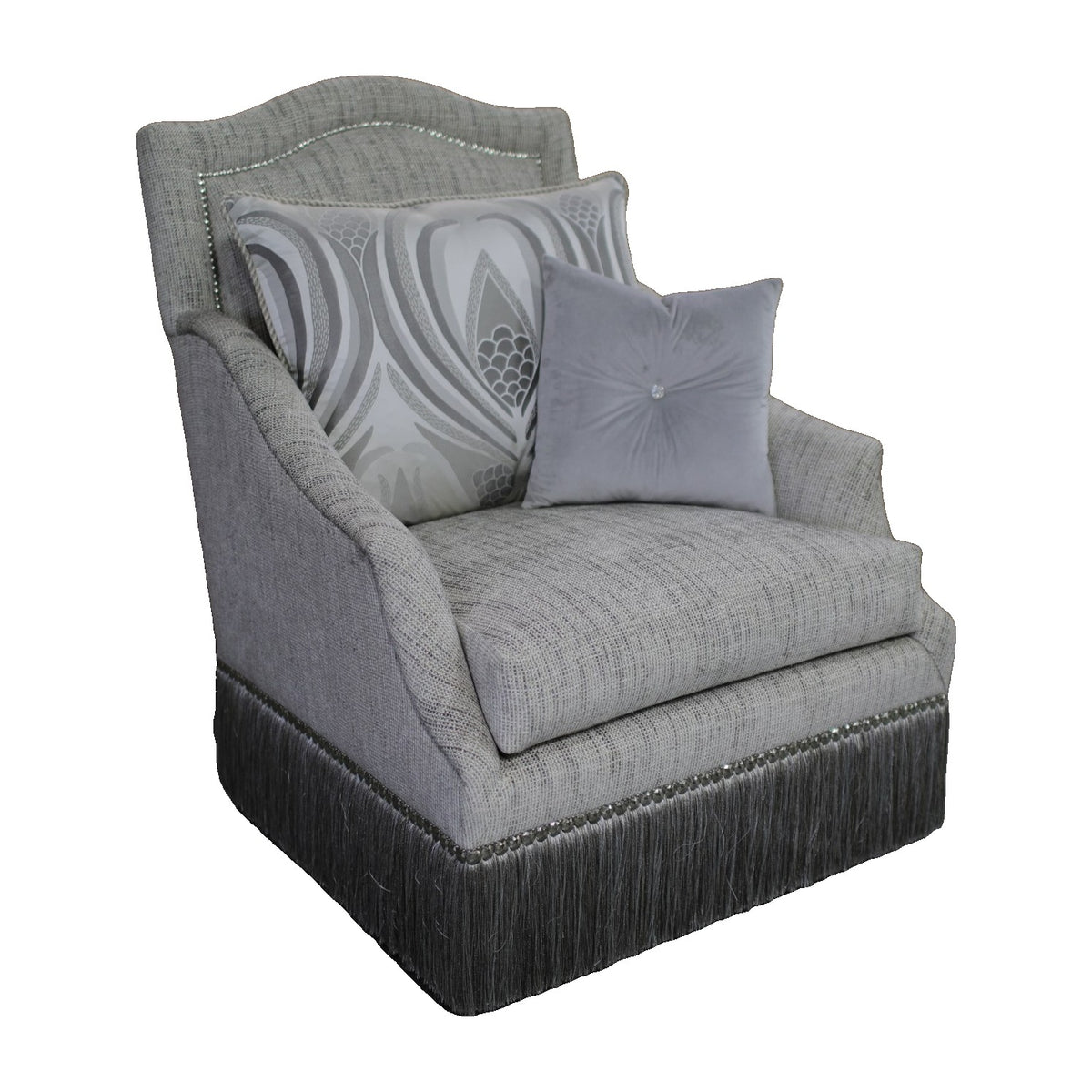 Marcella Chair in Navigate Amethyst by Marge Carson