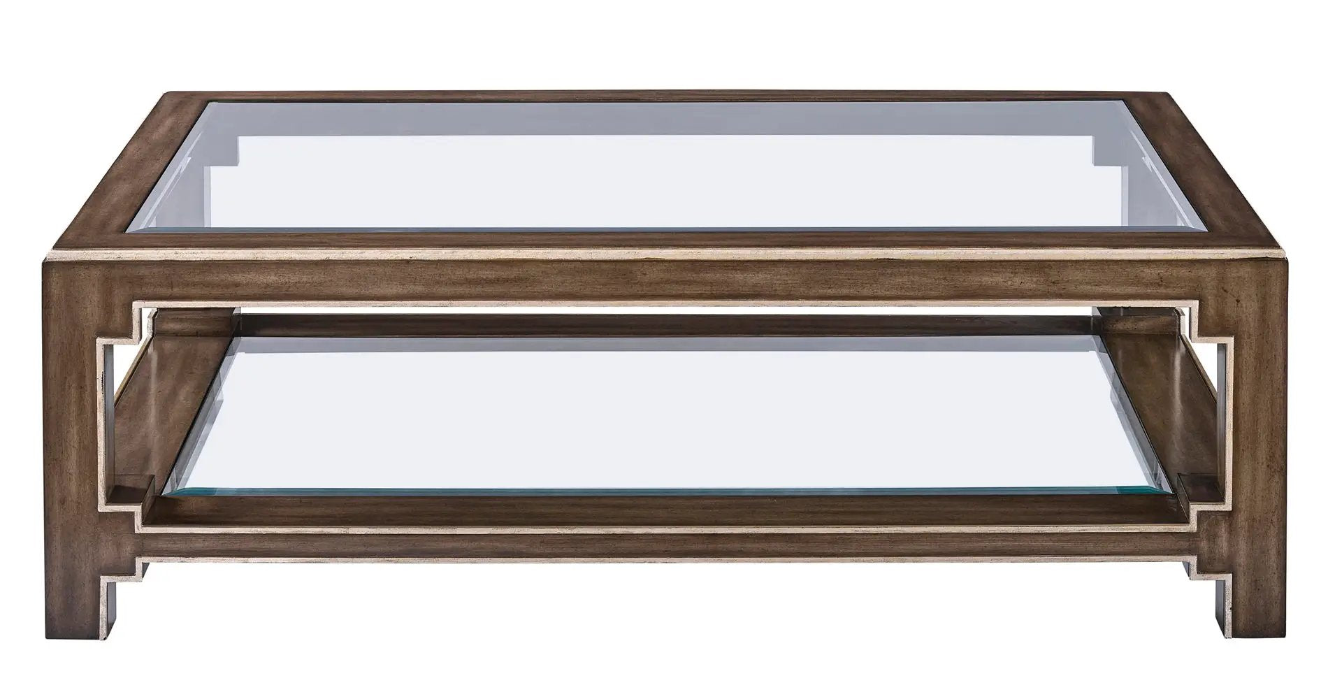 a coffee table with a glass top