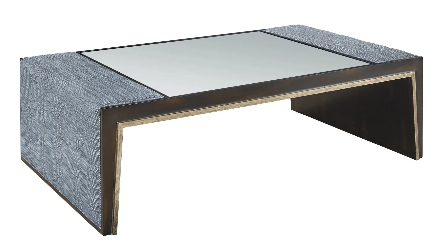 a modern coffee table with a glass top