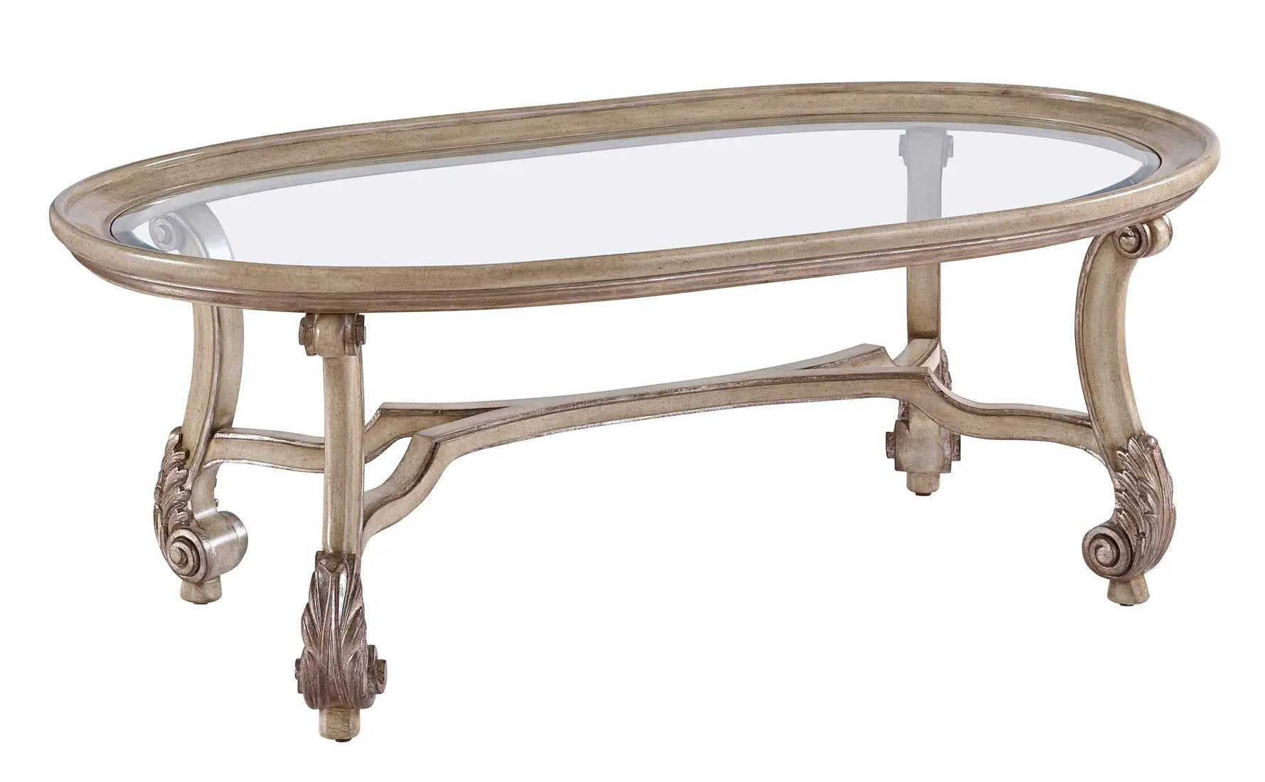 a table with a glass top and metal legs