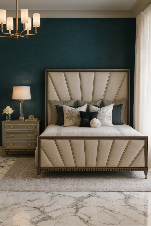 Art Deco Teal Bedroom Suite – The Inizio Collection by Marge Carson