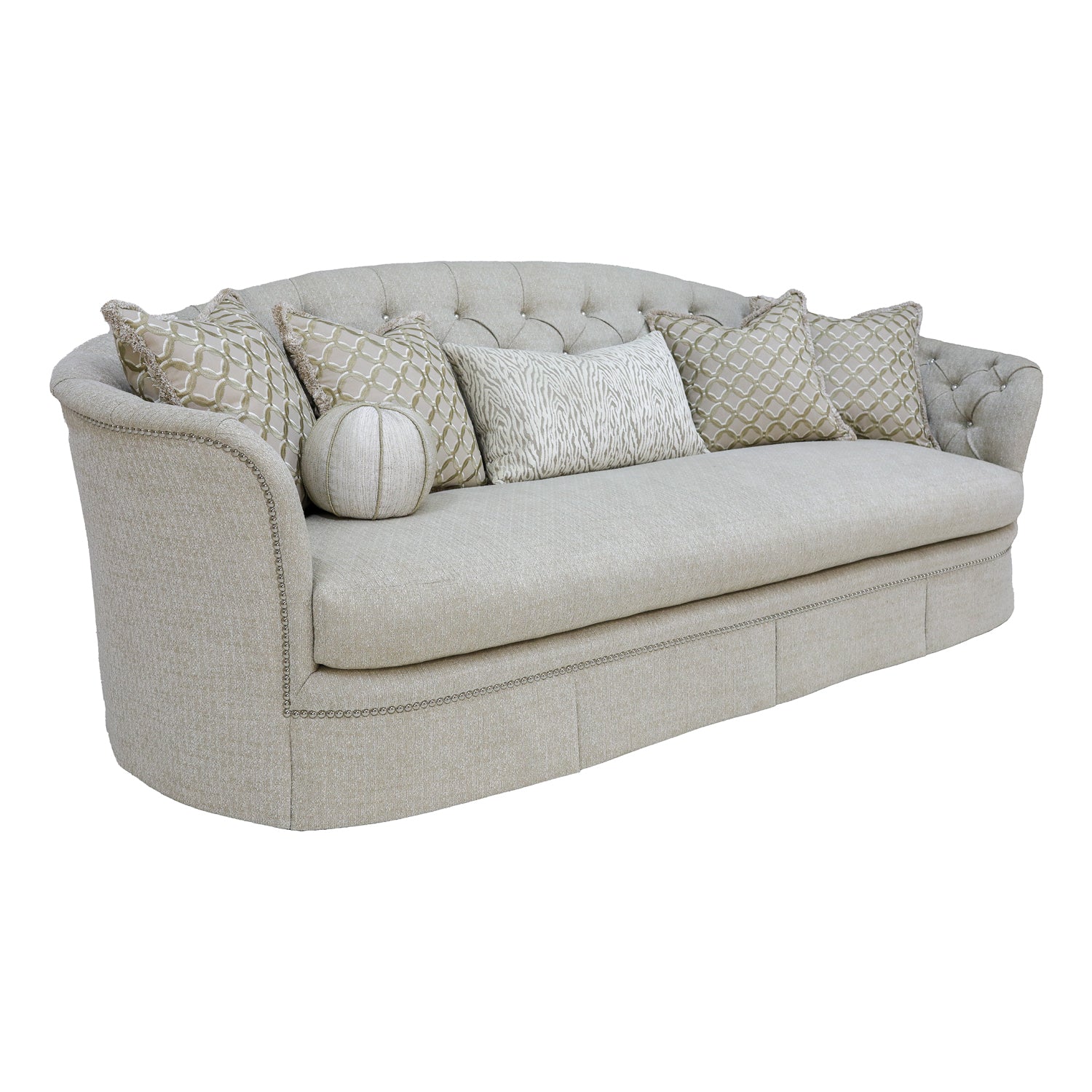 CDA43---Marge Carson Claudia-Sofa with throw pillows