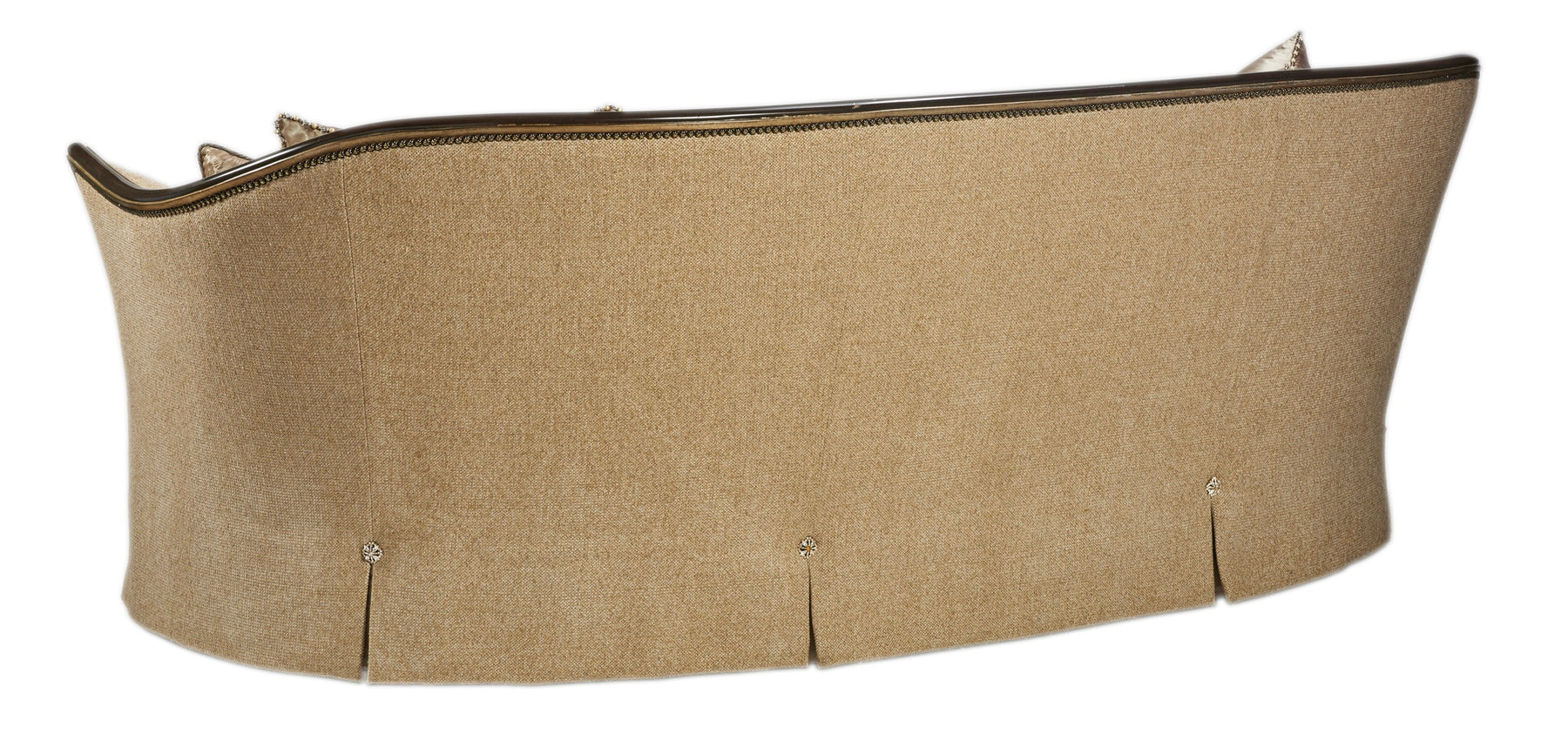 Marge Carson Mila Sofa Elegant Deep Skirt Design with Nailhead Trim