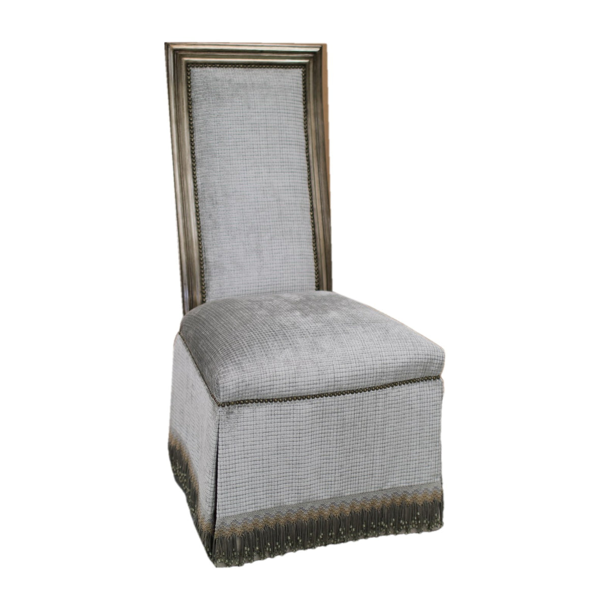 Caldwell Side Chair in Waco Pewter by Marge Carson