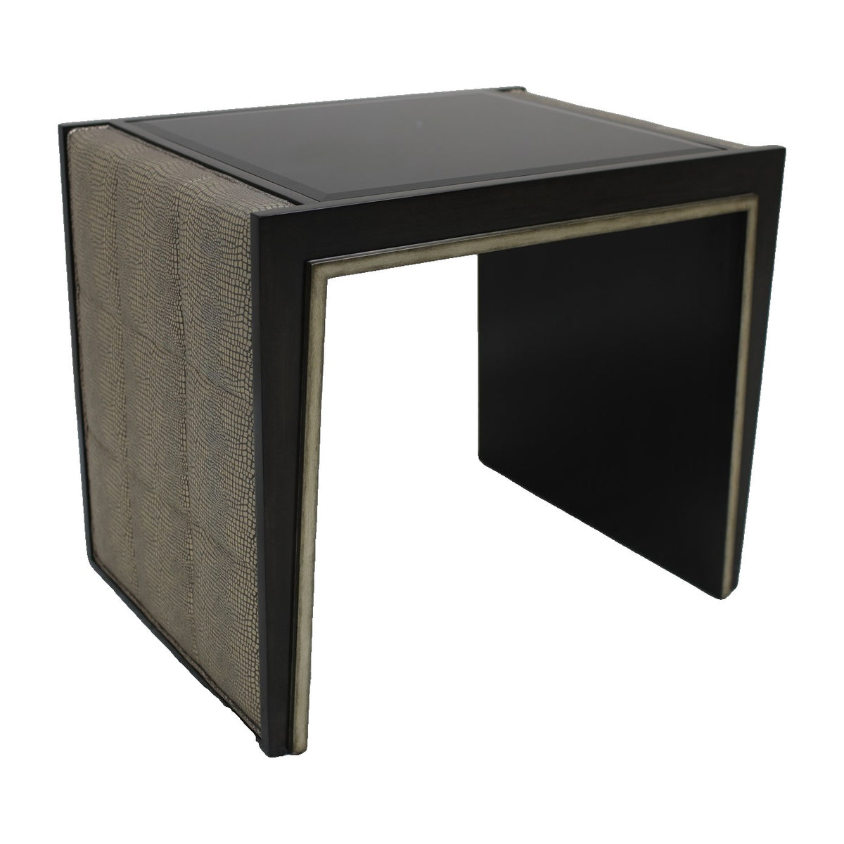 Cascade End Table in Delaware Croc by Marge Carson