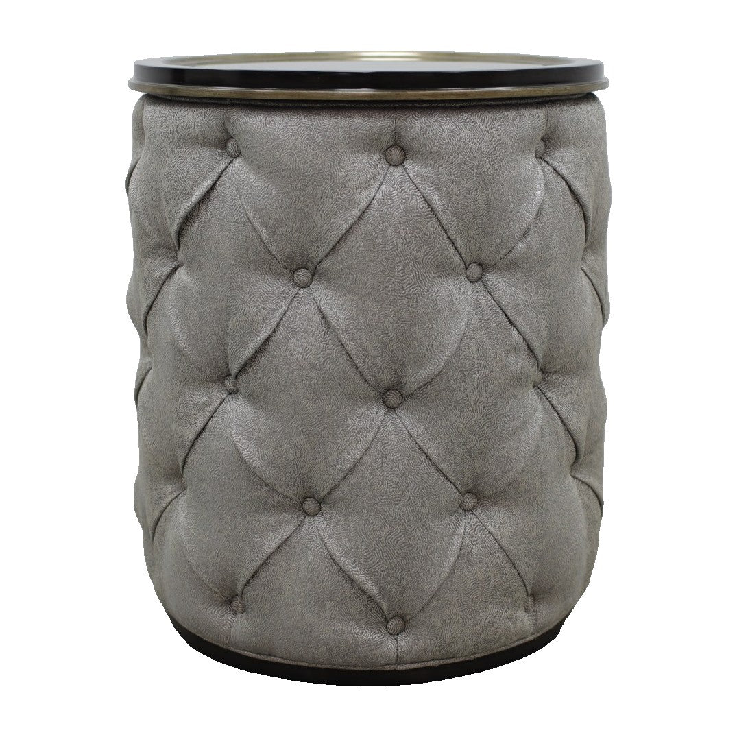 Cascade Chairside Table in Romance Platinum by Marge Carson
