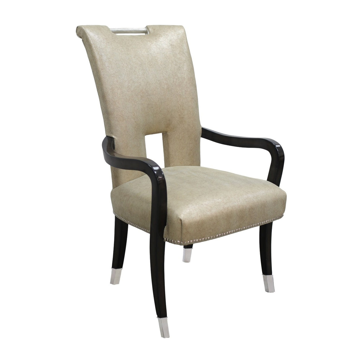 Napoli Arm Chair in Leather Mica by Marge Carson